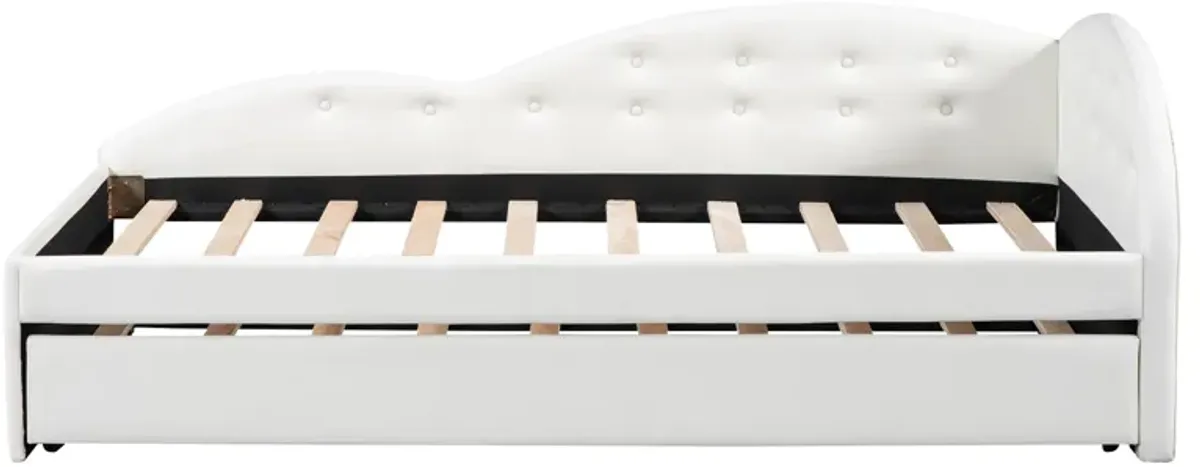 Merax PU Tufted Daybed with Trundle