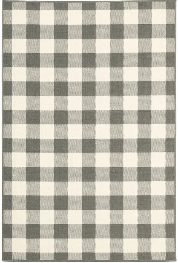 Marina 6'7" x 9'6" Grey Rug