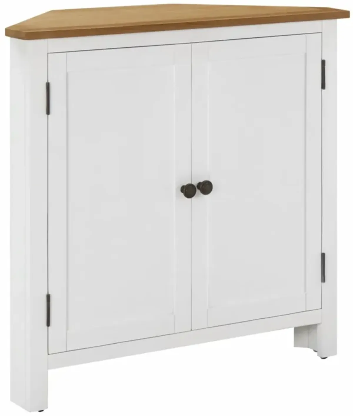 vidaXL Corner Cabinet 31.5"x13.2"x30.7" Solid Oak Wood