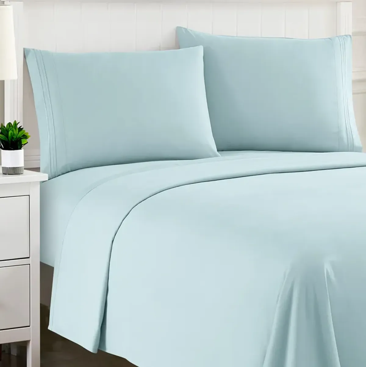 5 Piece Sheet Set, Ultra Soft 1800 Series Collection - Split King, Royal Blue