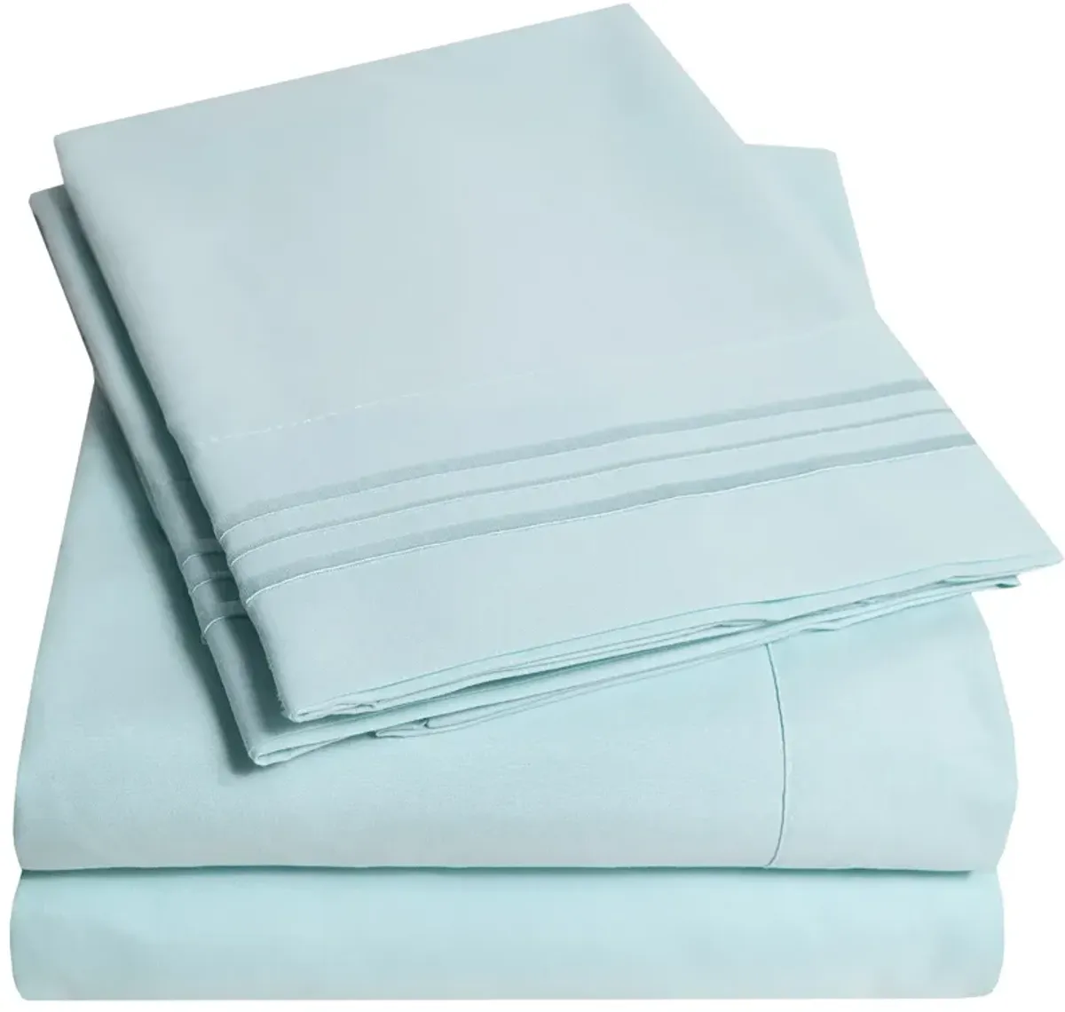 5 Piece Sheet Set, Ultra Soft 1800 Series Collection - Split King, Royal Blue