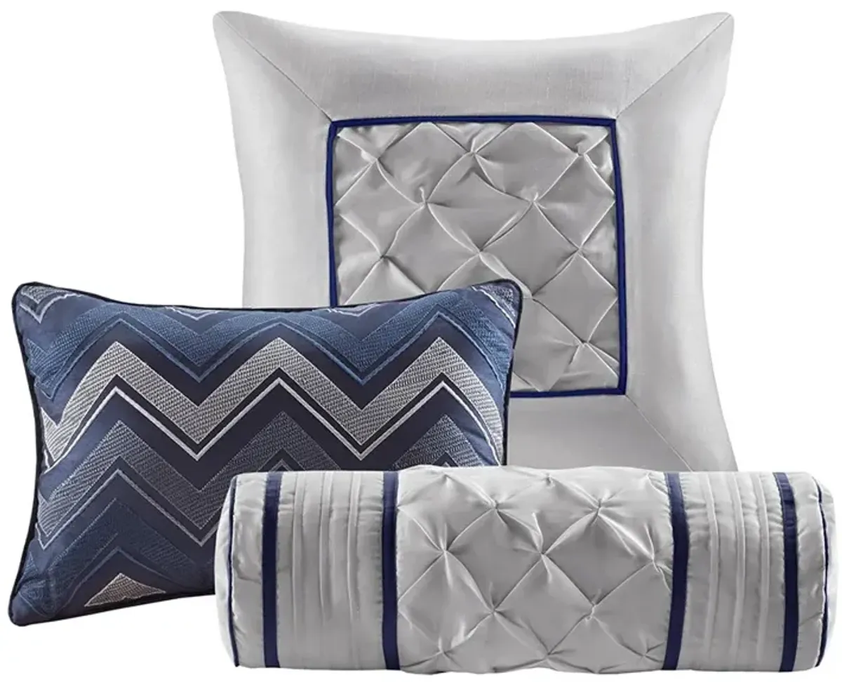 Gracie Mills Shelby 7-Piece Padded Comforter Set