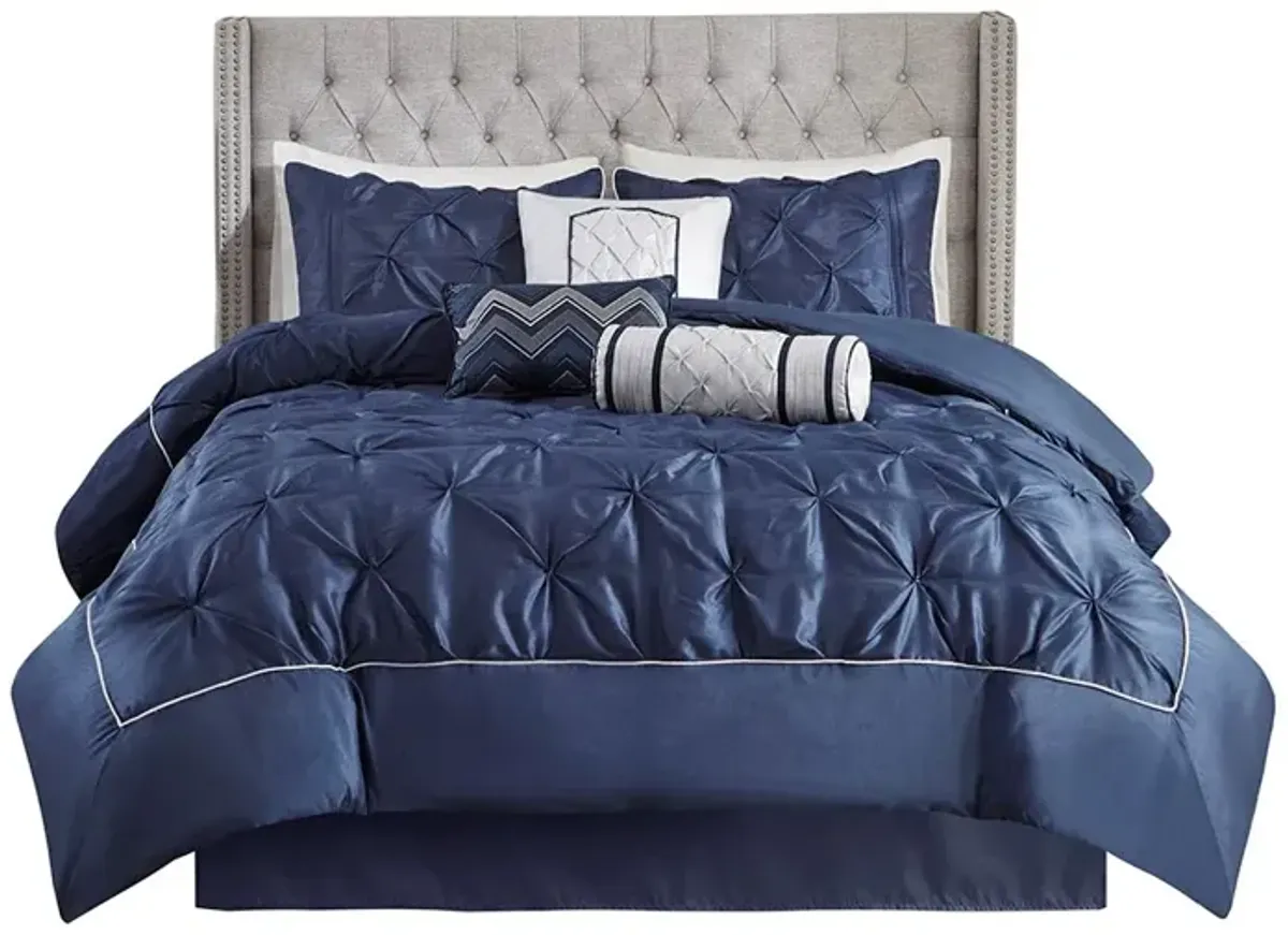 Gracie Mills Shelby 7-Piece Padded Comforter Set