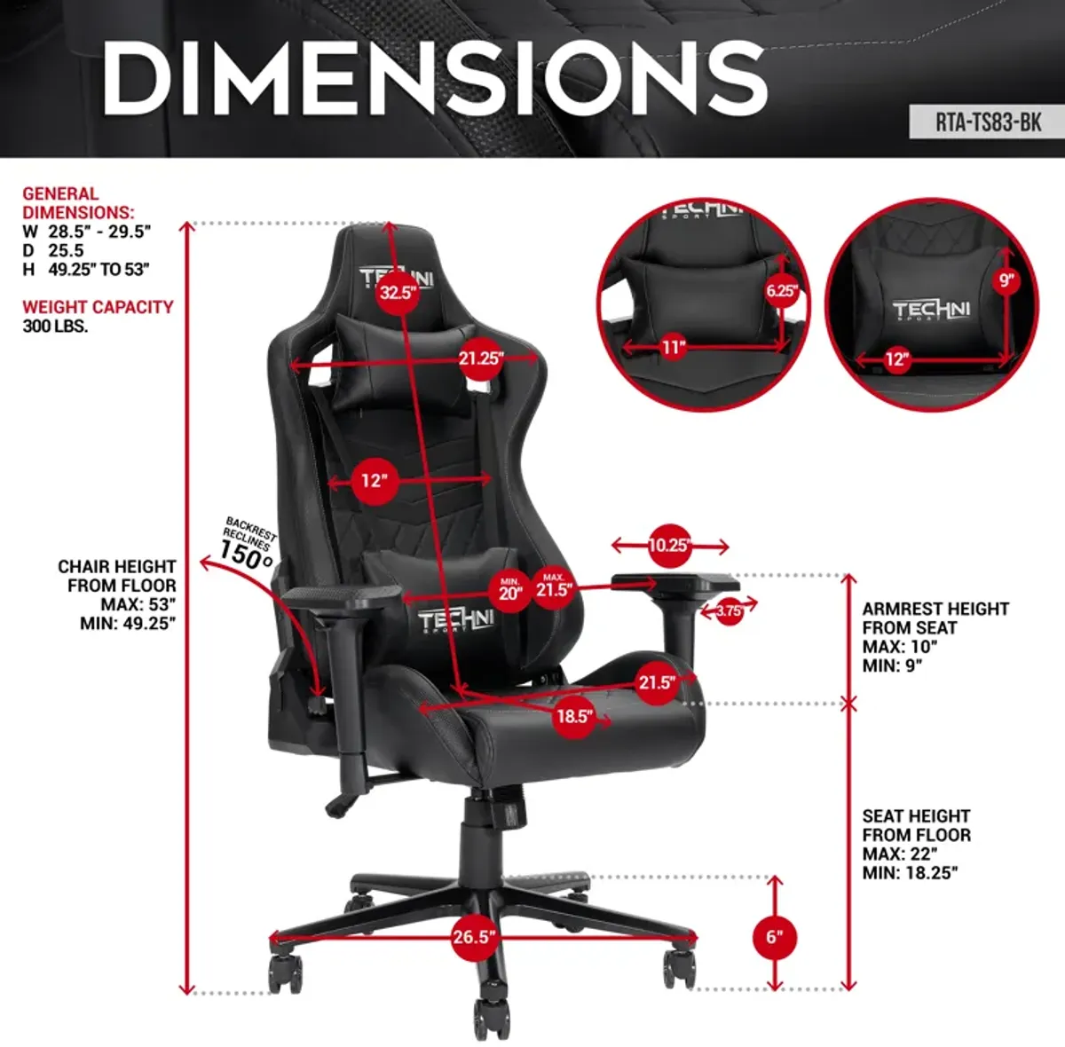 Ergonomic High Back Racer Style Pc Gaming Chair