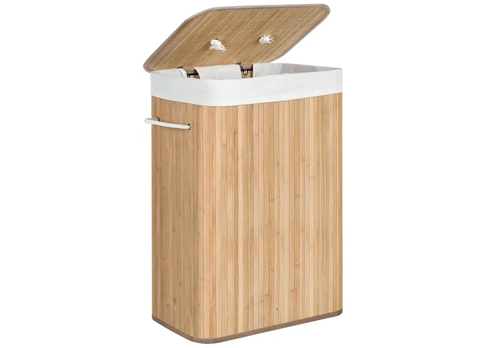 Bamboo Foldable Laundry Hamper – Storage Box for Dirty Clothes