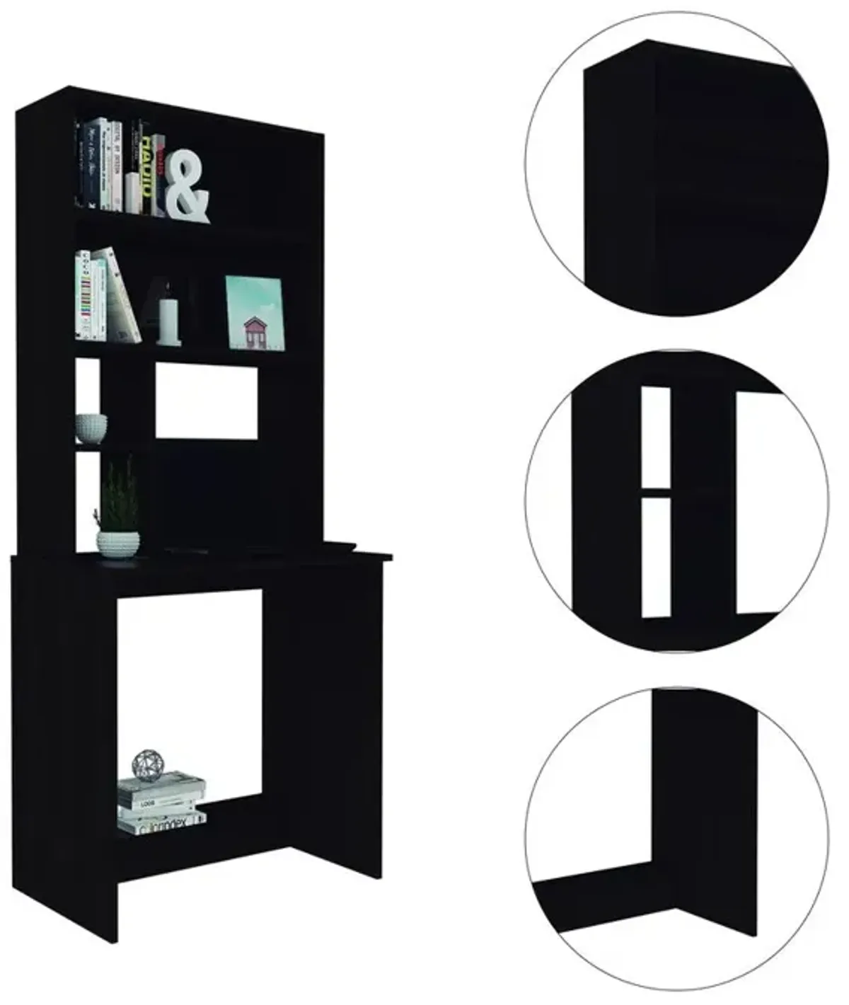 Xalo Computer Hutch Desk In Black