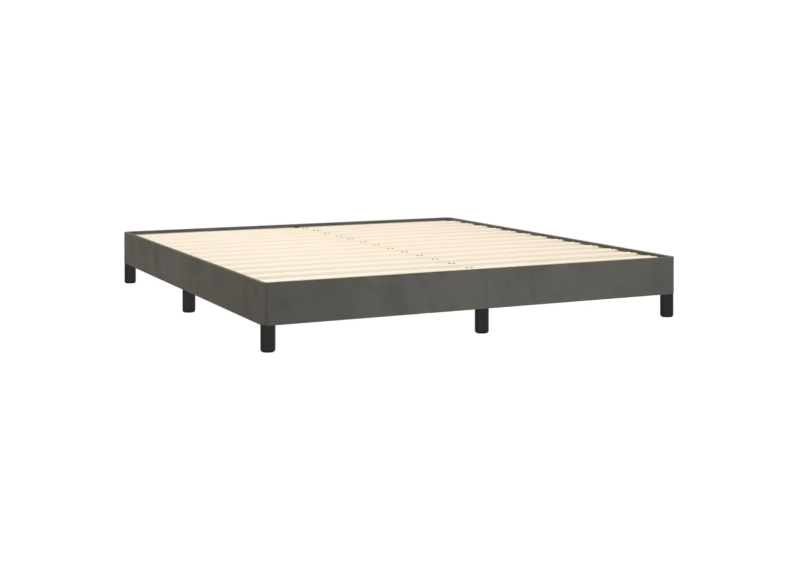 vidaXL King Size Bed Frame in Dark Gray Velvet | Comfortable Sleep Support | Modern Design