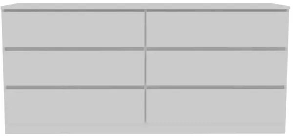 6 Drawer Double Dresser Tronx, Bedroom, White