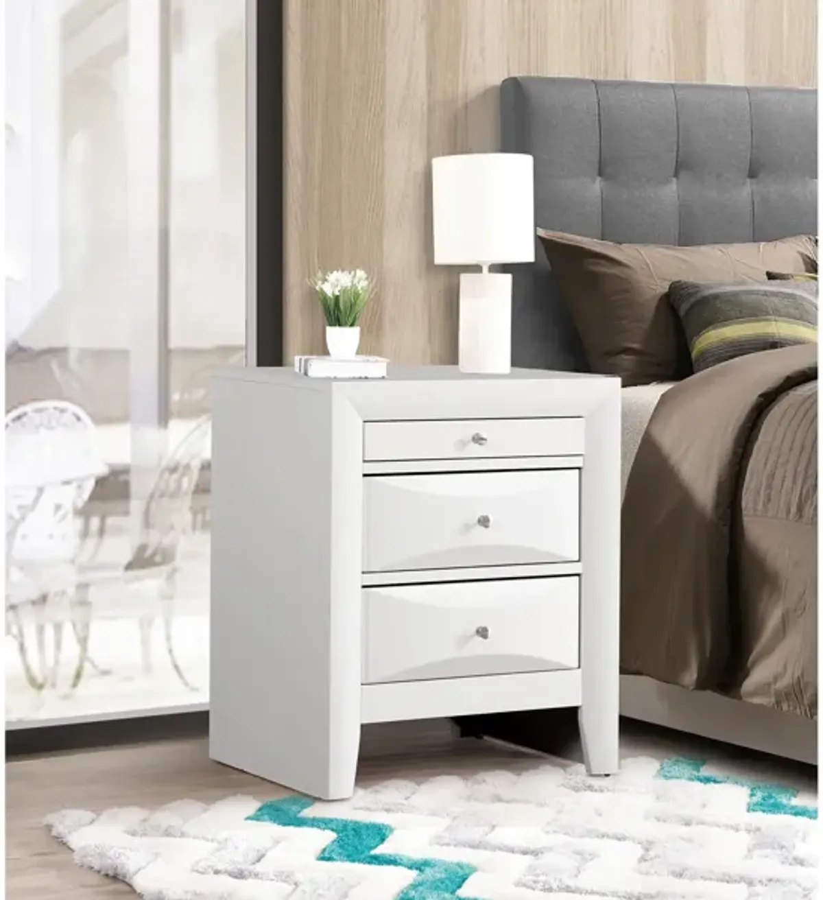 Marilla 3-Drawer Nightstand (28 in. H x 17 in. W x 23 in. D)