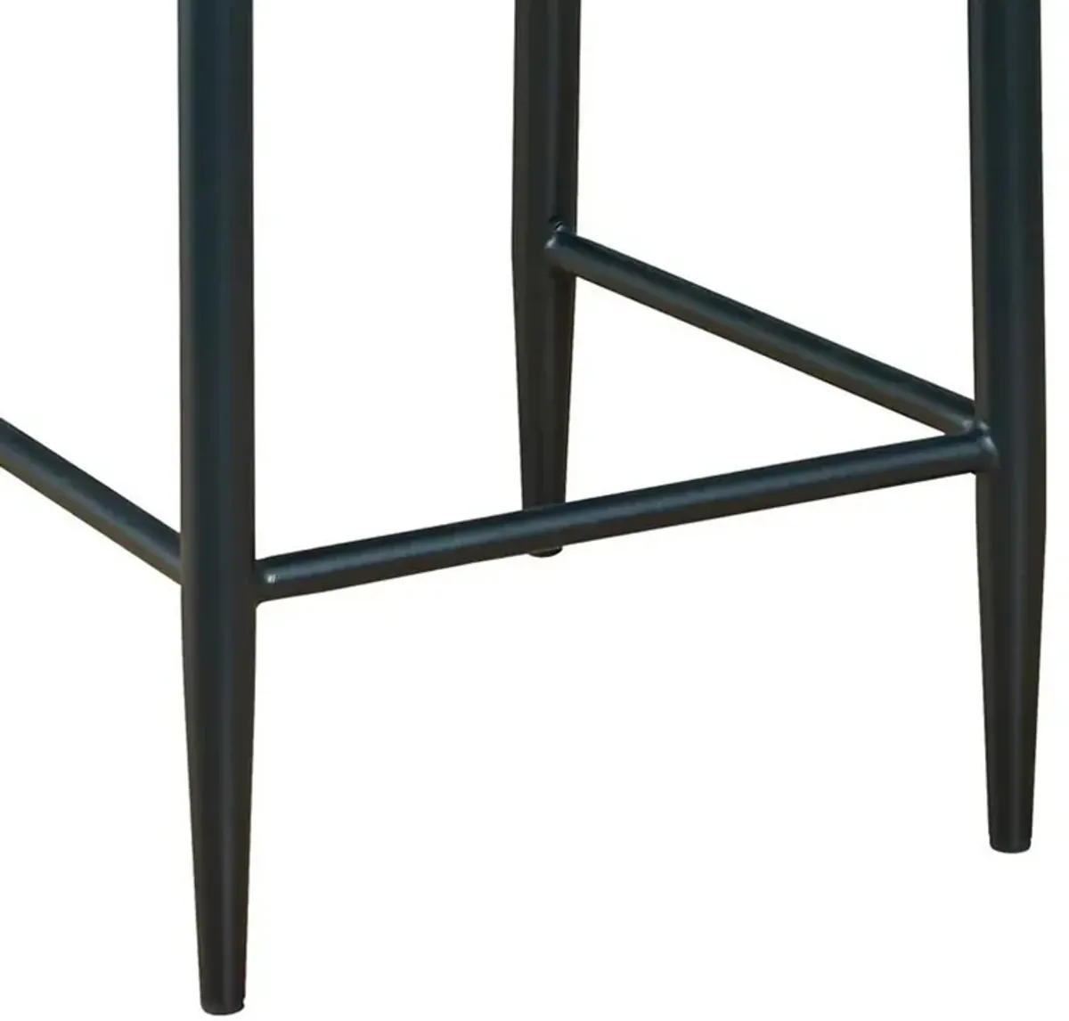 Tika 26 Inch Counter Height Chair, Set of 2, Deep Blue Velvet  - Benzara