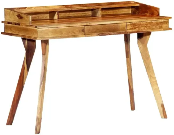 vidaXL Writing Desk Solid Sheesham Wood