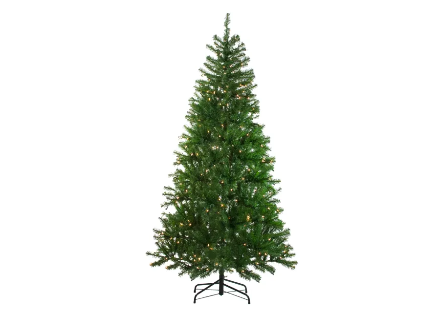 7' Pre-Lit Vail Spruce Medium Artificial Christmas Tree - Clear Lights