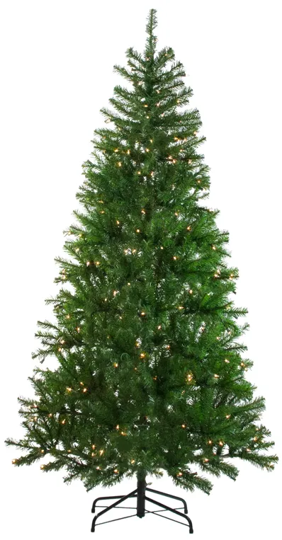 7' Pre-Lit Vail Spruce Medium Artificial Christmas Tree - Clear Lights