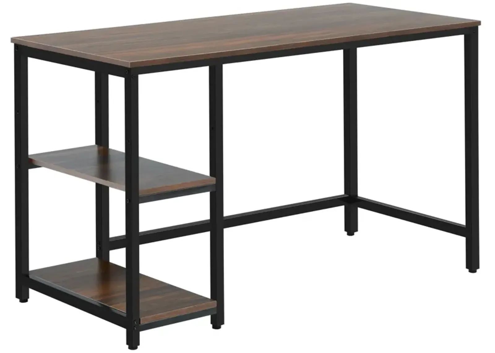 Computer Desk Office Study Table Workstation Home with Adjustable Shelf Coffee