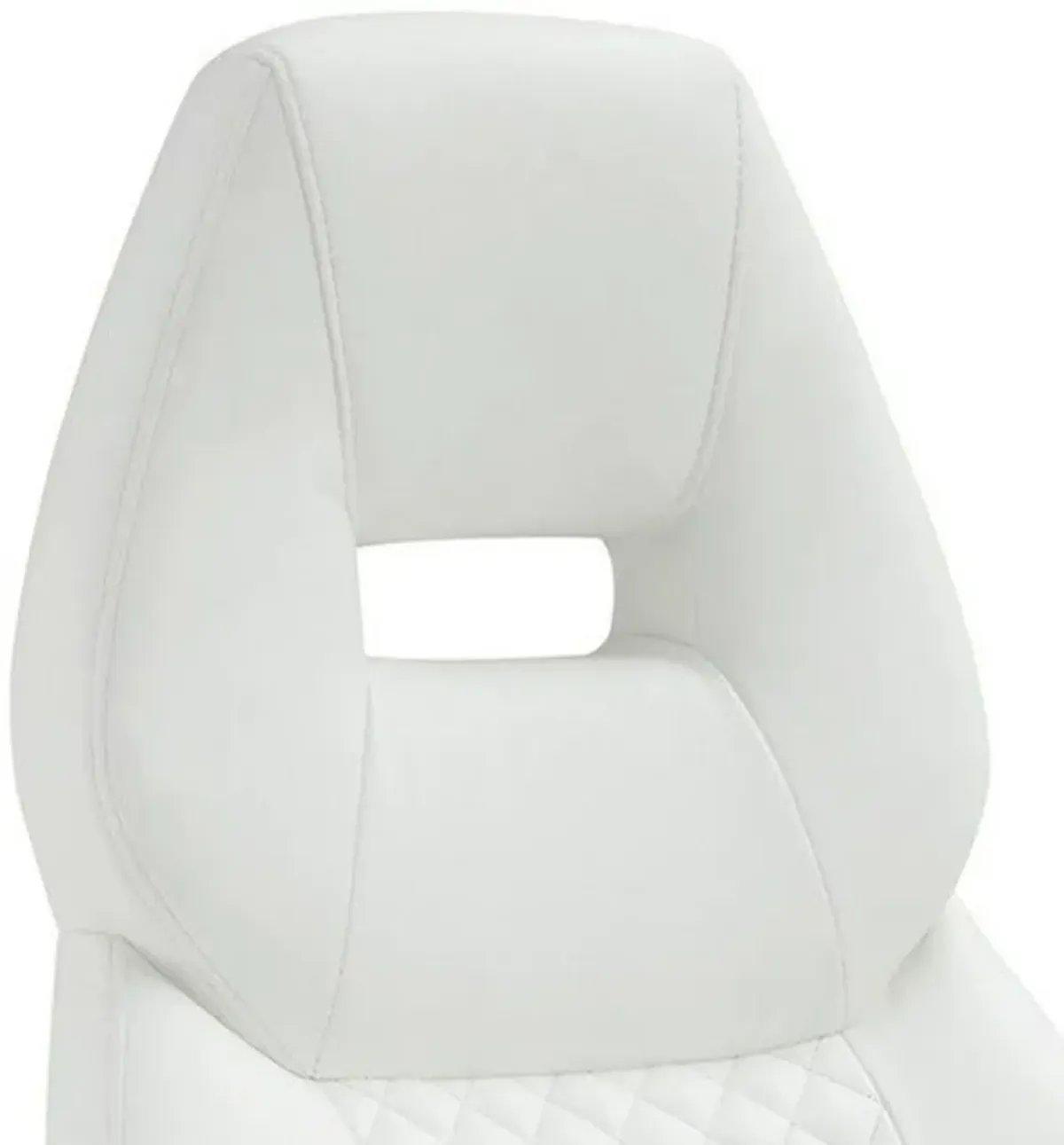 Leather, Sporty Executive High Back Office Chair, White-Benzara