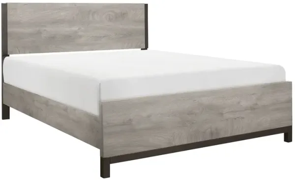 Streamdale Stylish Queen Bed with Light Finish Melamine Board