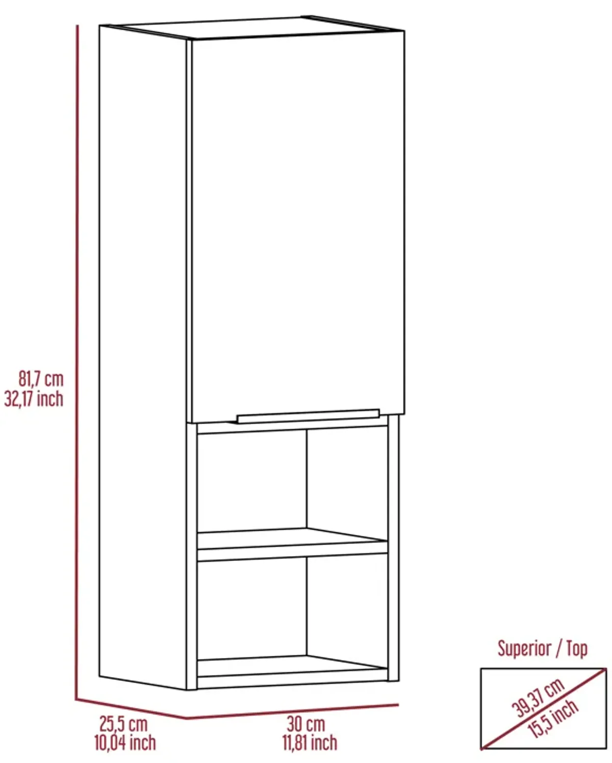 Medicine Cabinet Hazelton, Bathroom, Smoky Oak