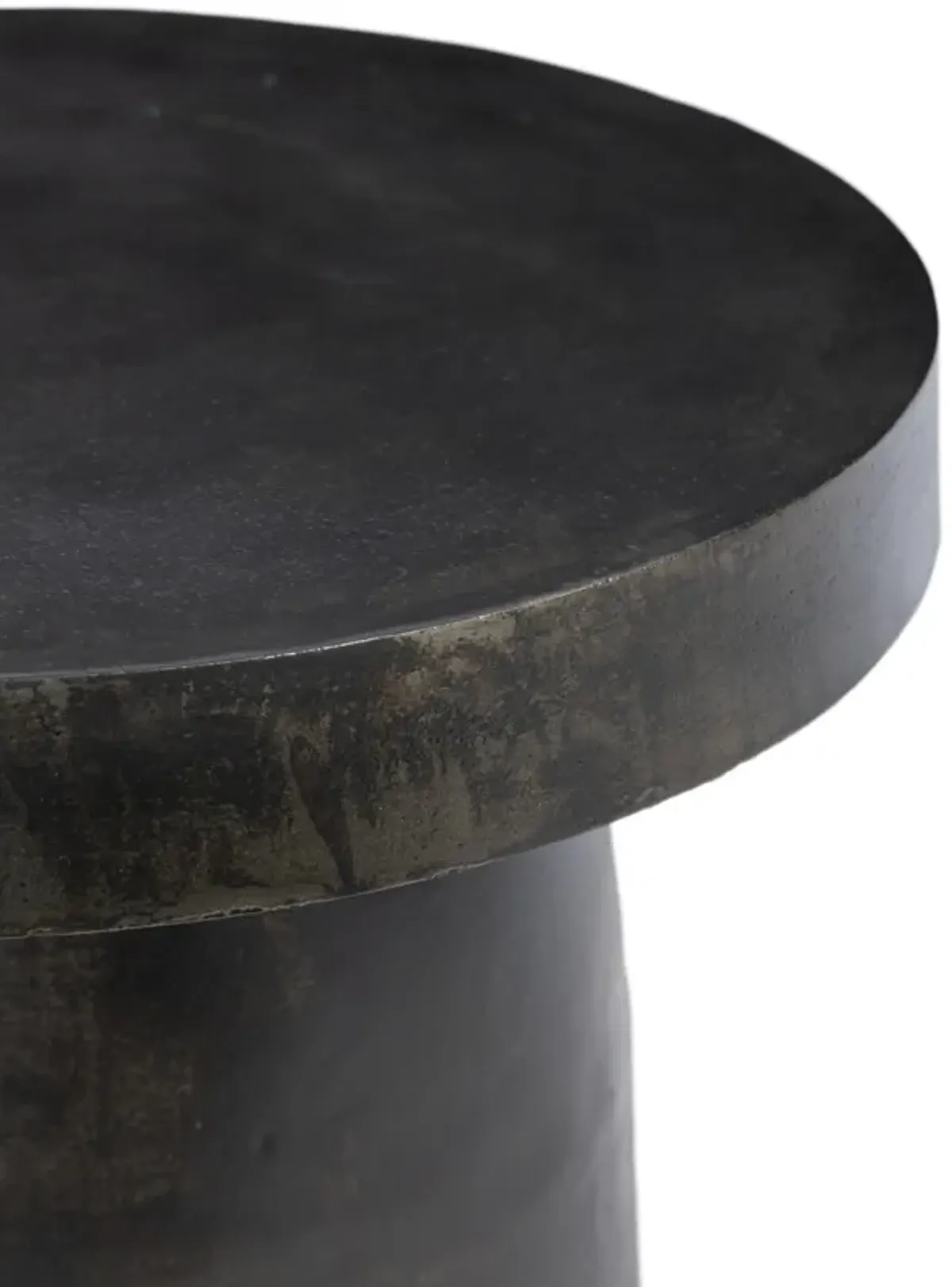 Paz Distressed Bronze Outdoor End Table
