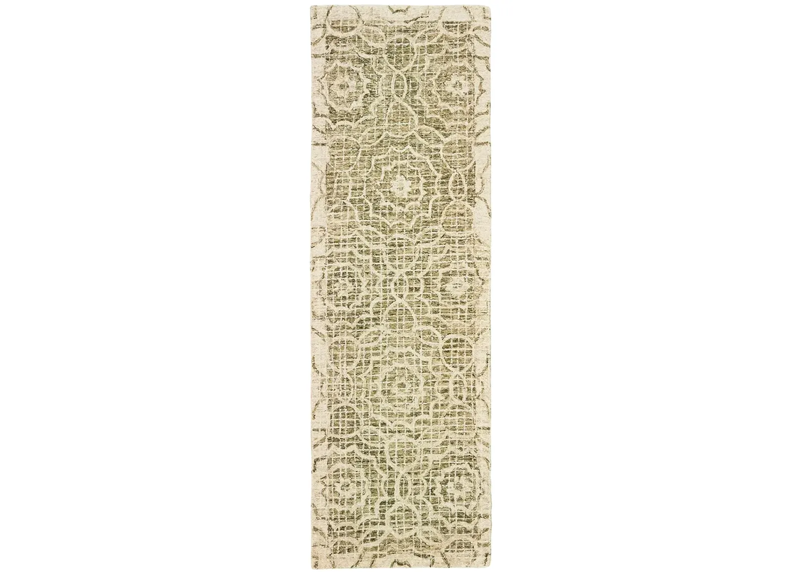 Tallavera 2'6" x 8' Green Rug