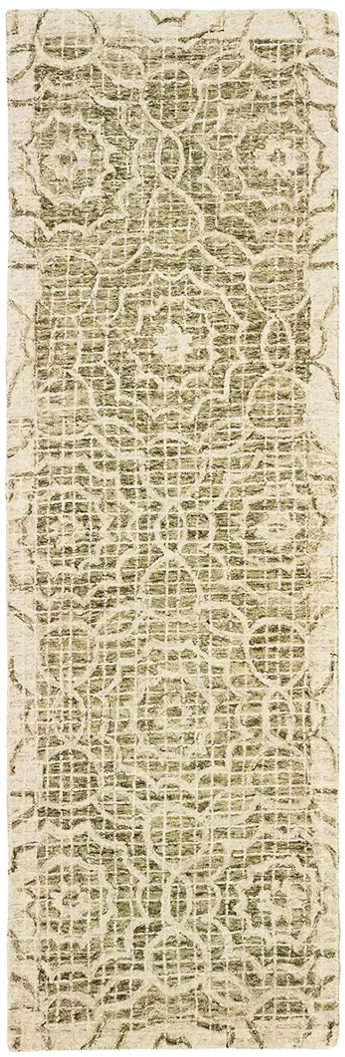 Tallavera 2'6" x 8' Green Rug