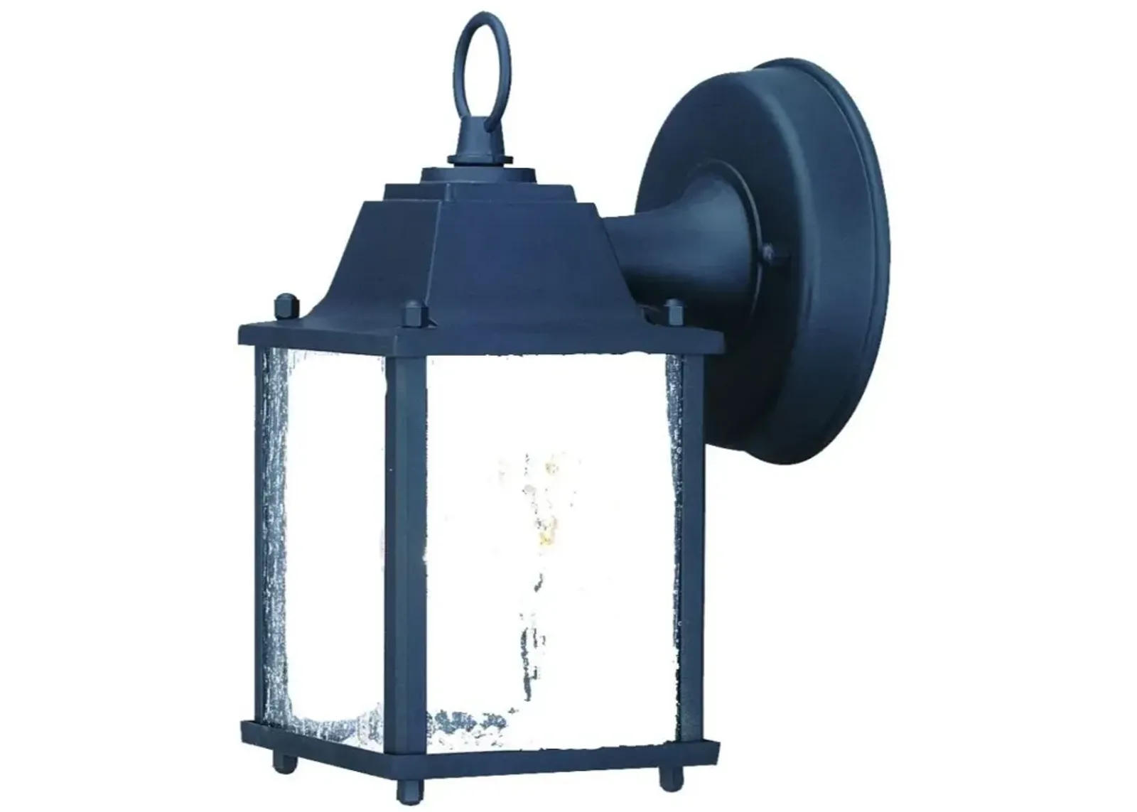 Homezia Matte Black Hanging Waterfall Glass Lantern Wall Light