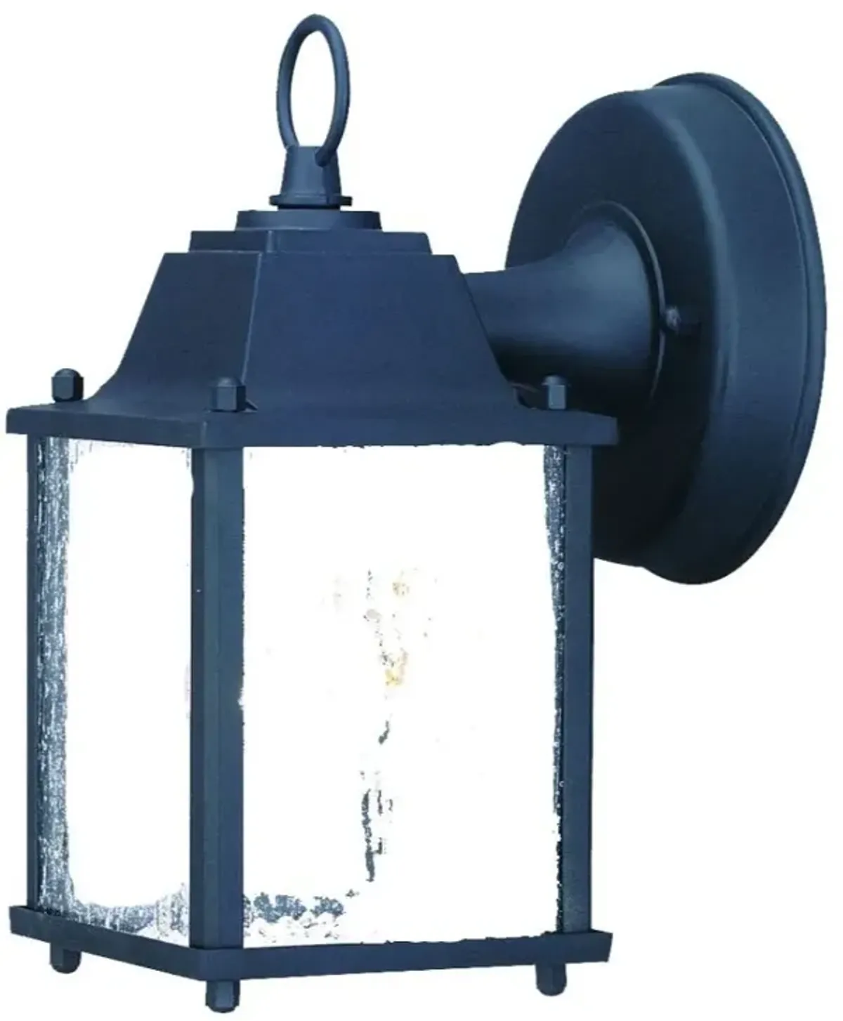 Homezia Matte Black Hanging Waterfall Glass Lantern Wall Light