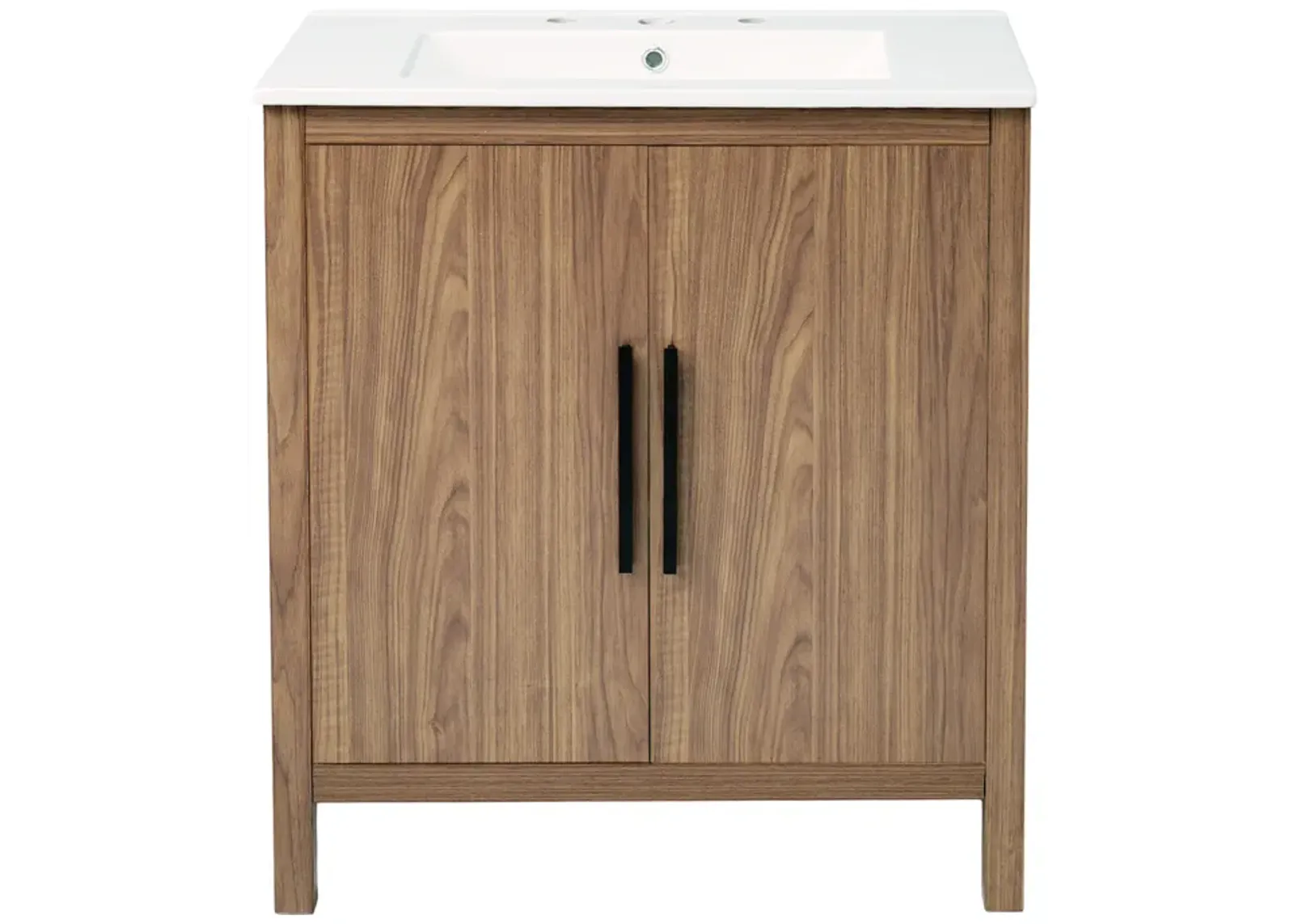 Merax Wood Color Bathroom Vanity with Single Sink