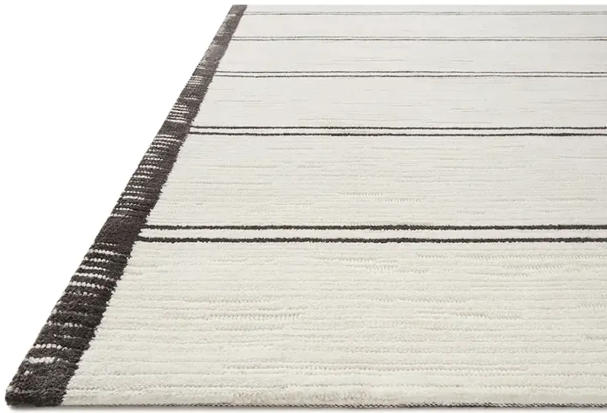 Logan LOG02 White/Mocha 8'6" x 12' Rug