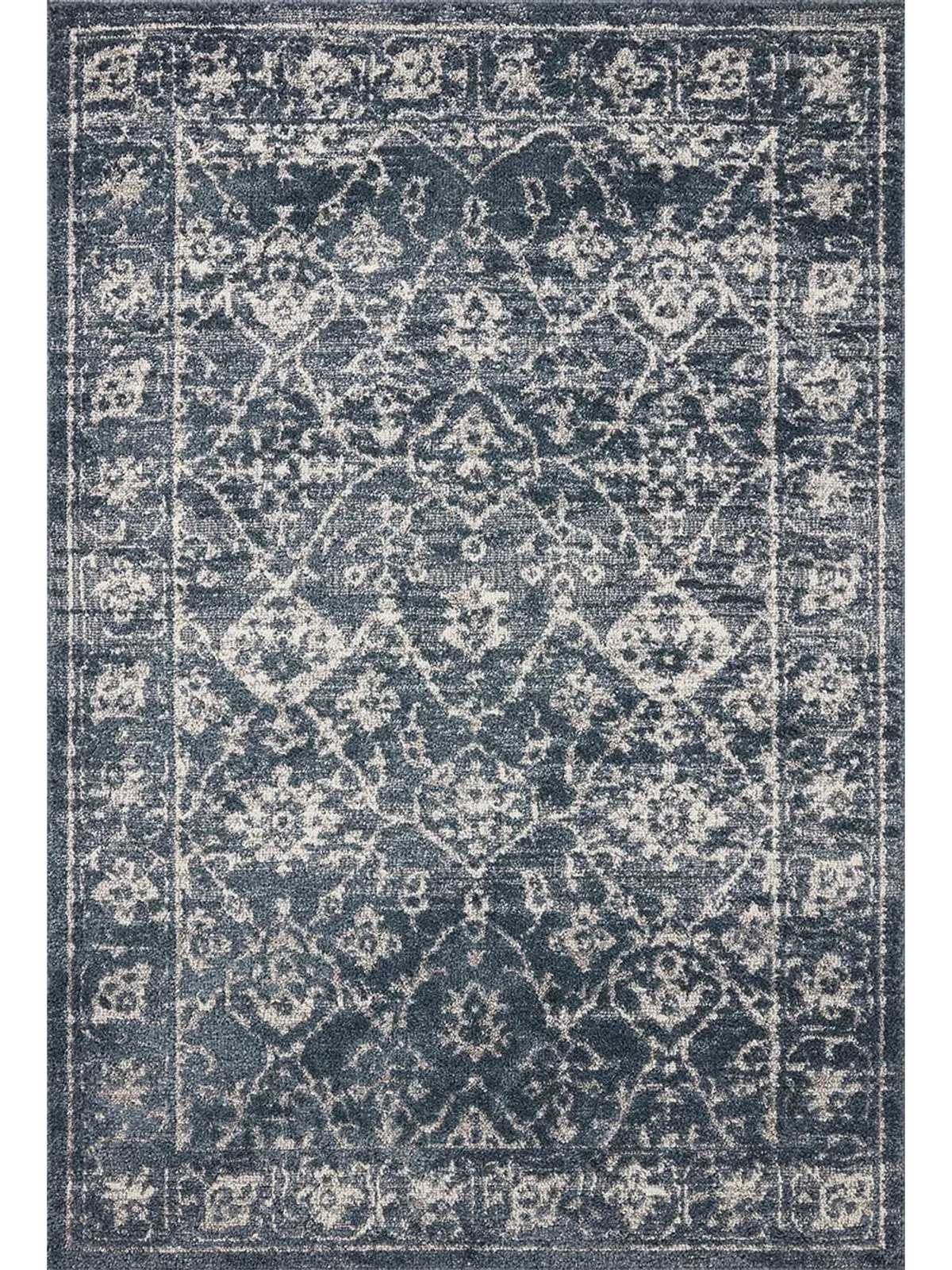 Gigi Navy/Stone 6'7" x 9'2" Area Rug by Magnolia Home by Joanna Gaines x Loloi