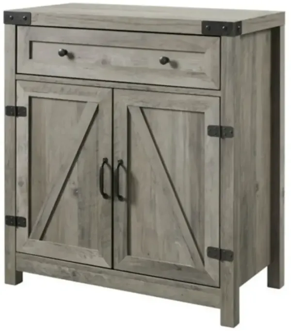 Farmhouse Barn Door Storage Cabinet – Stylish Accent Piece for Living Room or Bedroom