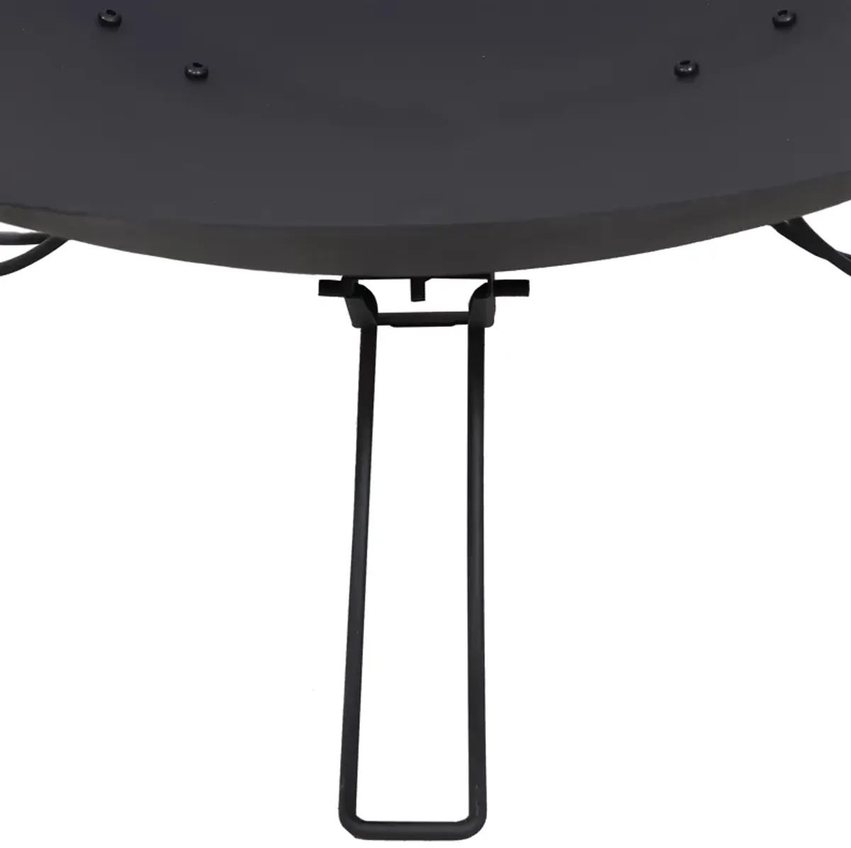 Sunnydaze Classic Ebony Steel Portable Folding Fire Pit - 24 in