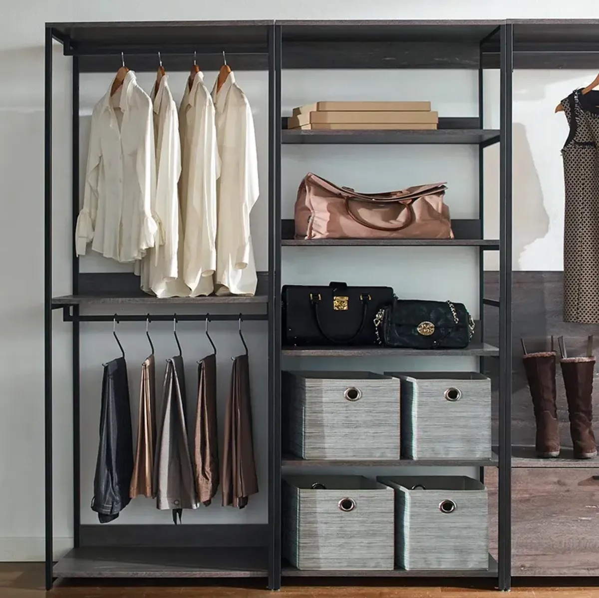 FC Design Klair Living Wood Walk-in Closet System