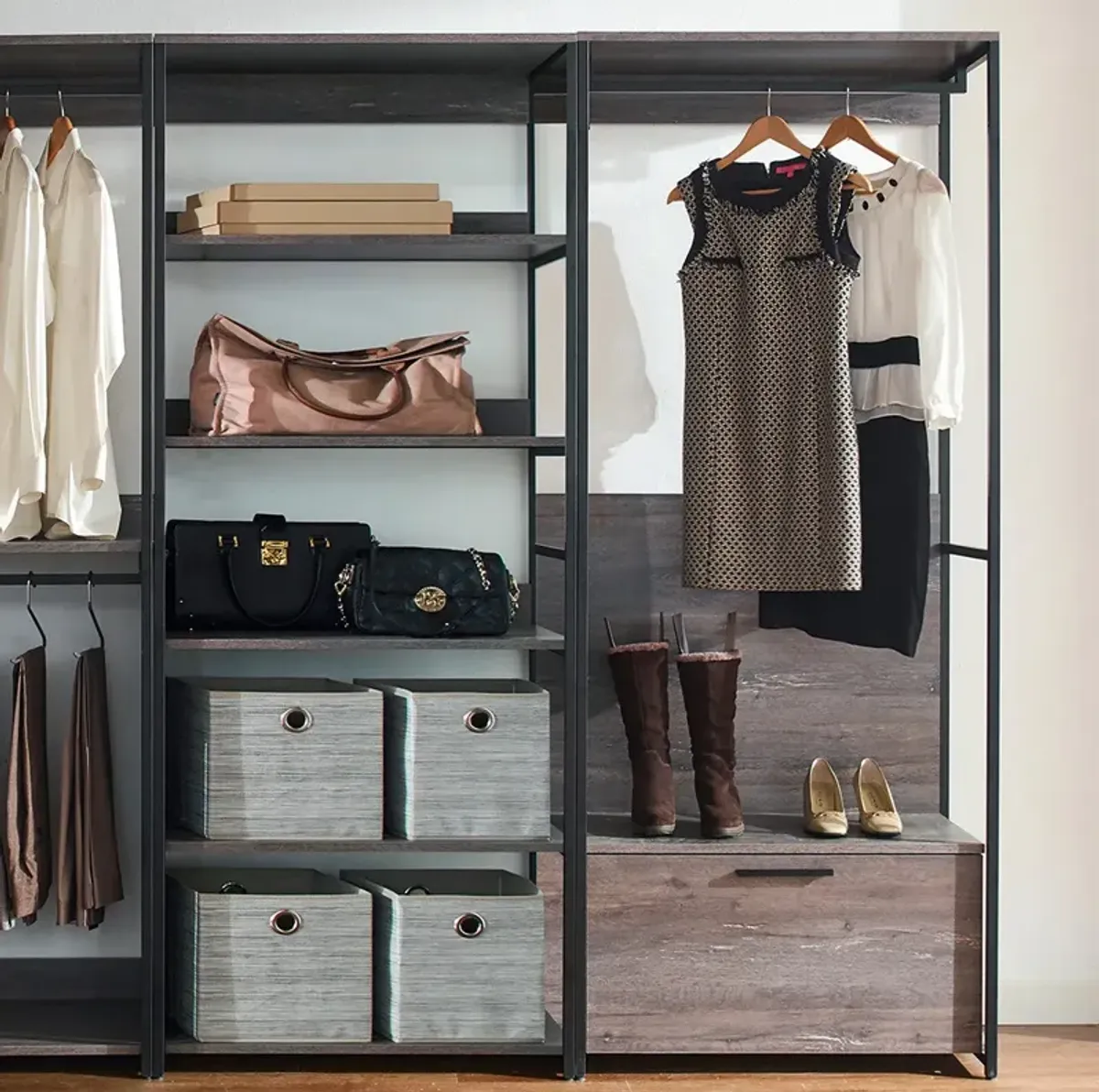 FC Design Klair Living Wood Walk-in Closet System