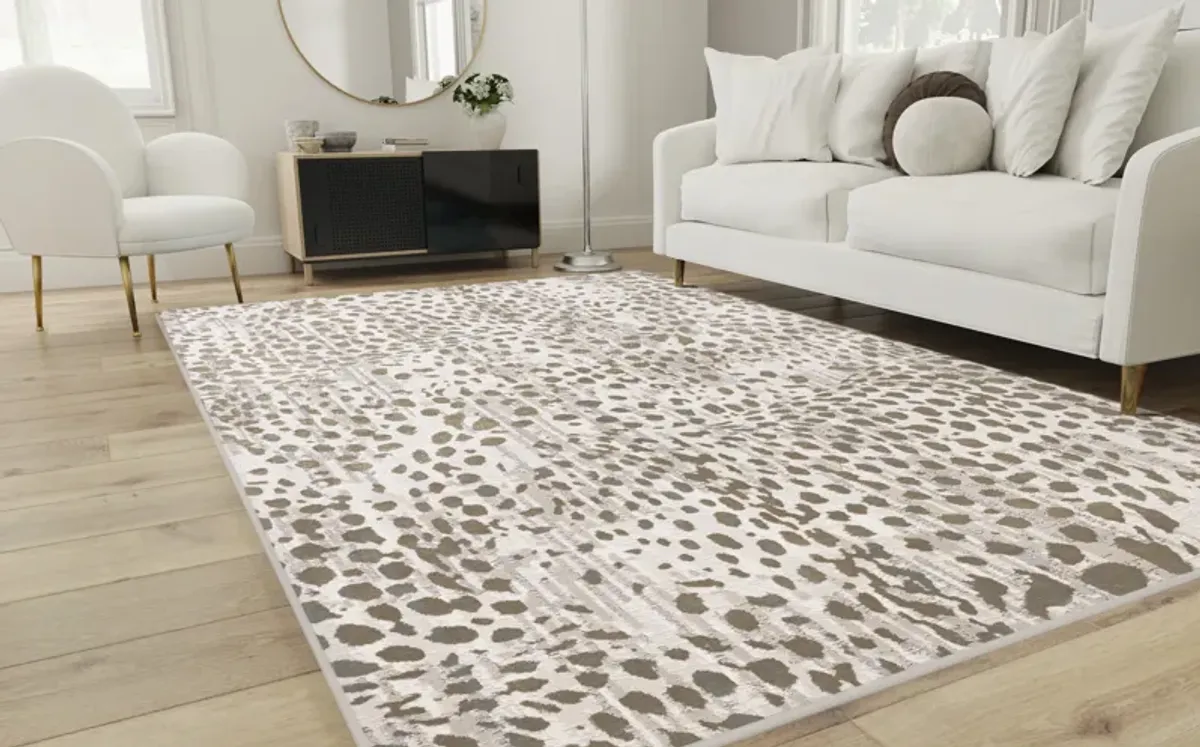 Waldor 3837F Brown/Ivory/Tan 1'8" x 2'10" Rug