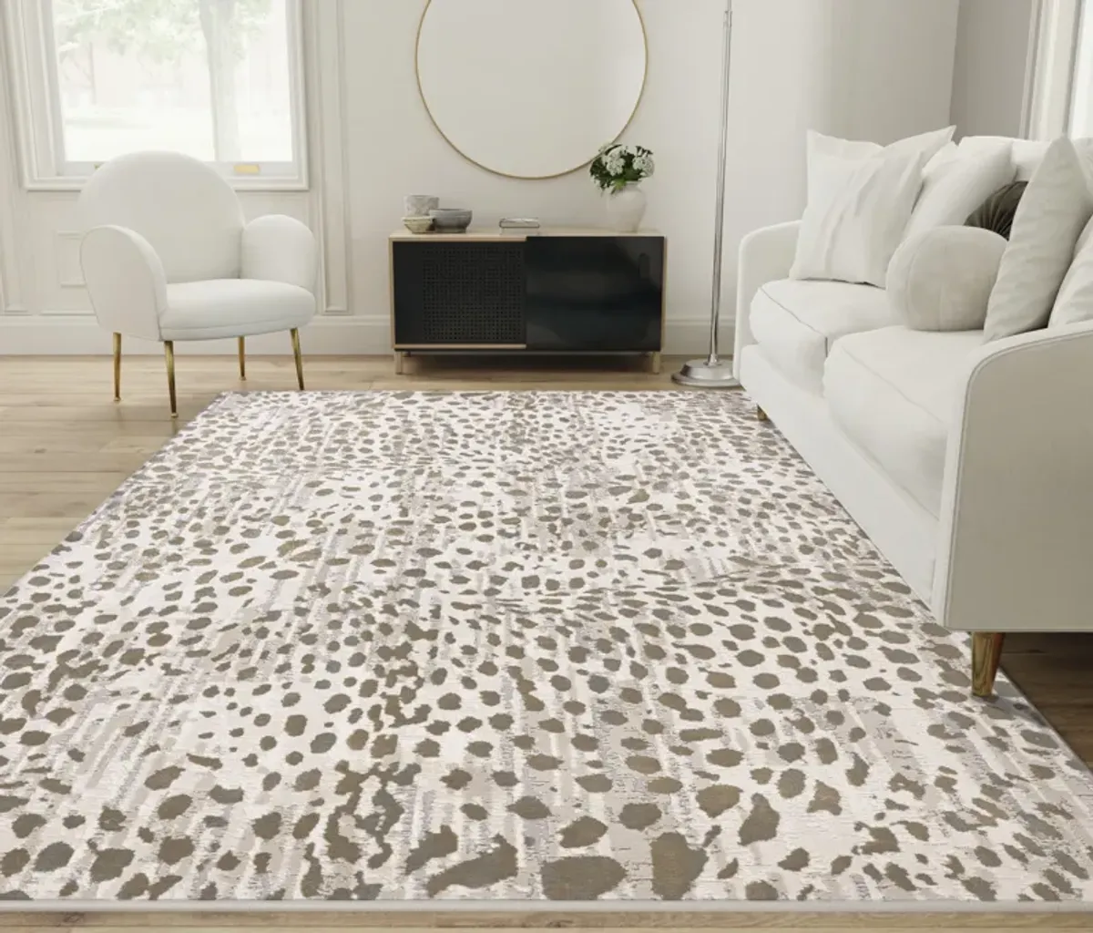 Waldor 3837F Brown/Ivory/Tan 1'8" x 2'10" Rug