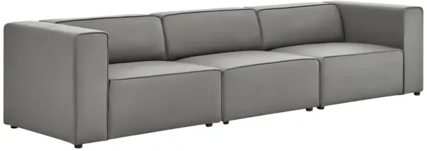 Mingle Vegan Leather 3-Piece Sectional Sofa