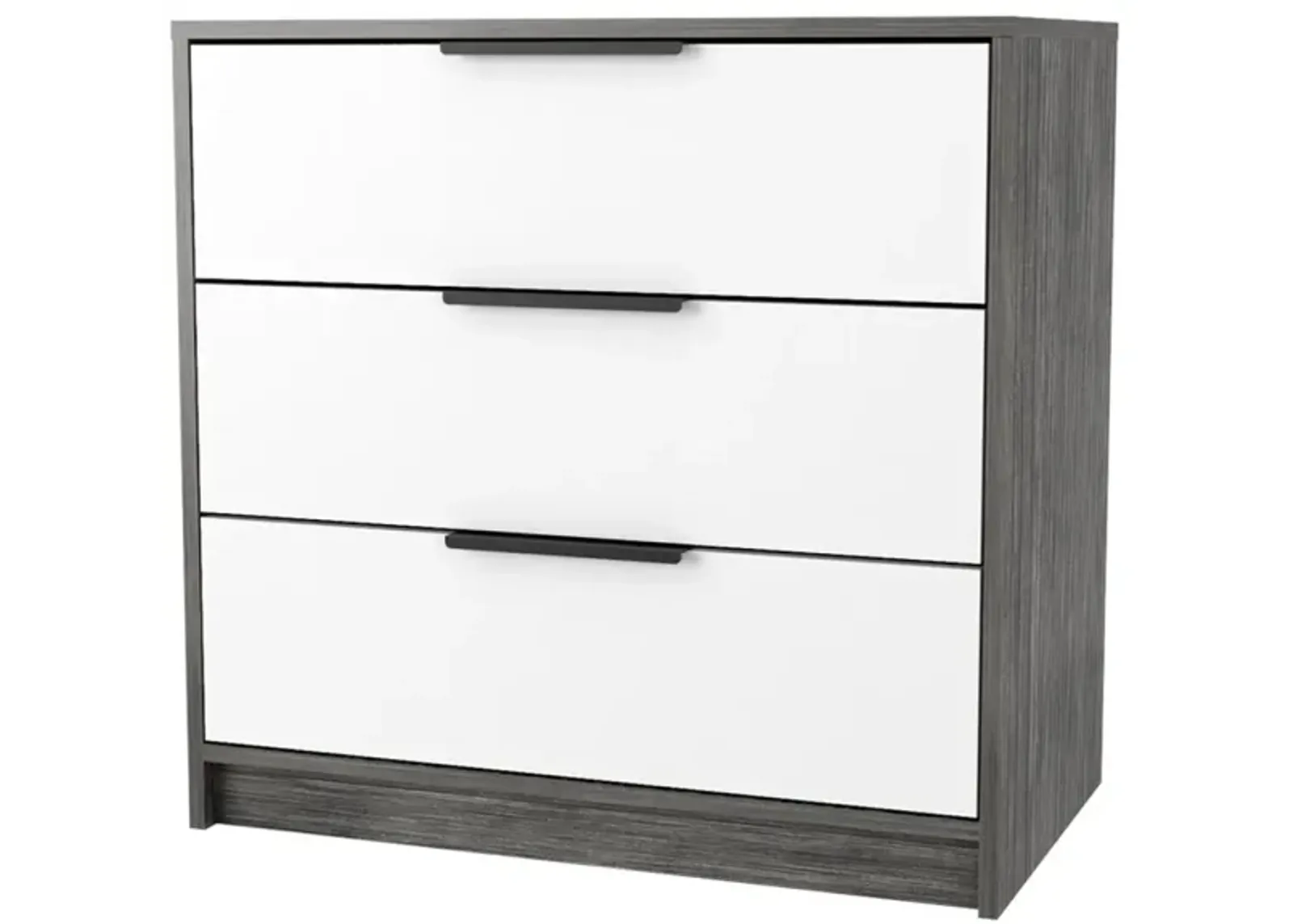 Cannon 3-Drawer Dresser Smokey Oak And White