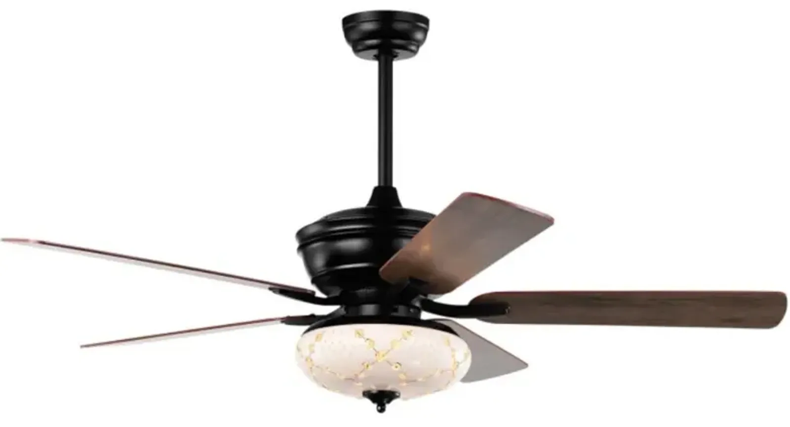 Hivvago 52 Inch Ceiling Fan with 3 Wind Speeds and 5 Reversible Blades