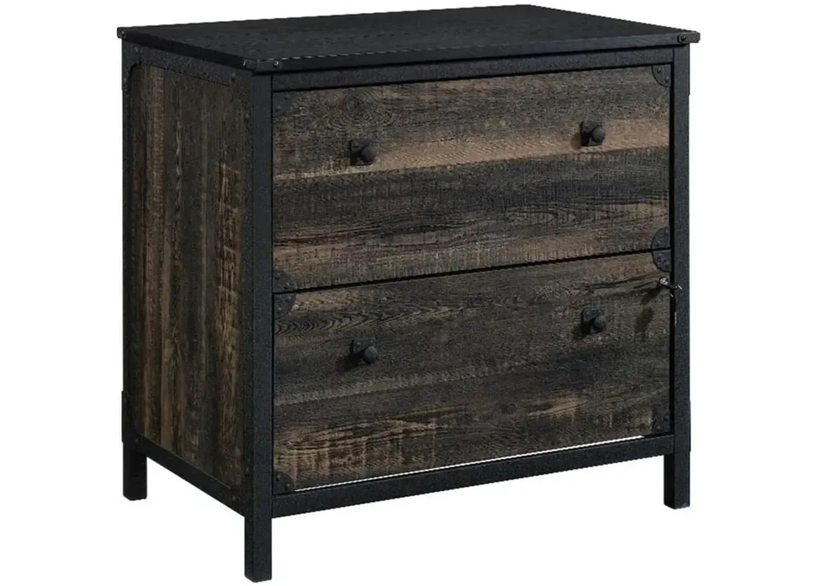 Sauder 2-Drawer Lateral File Cabinet in Carbon Oak