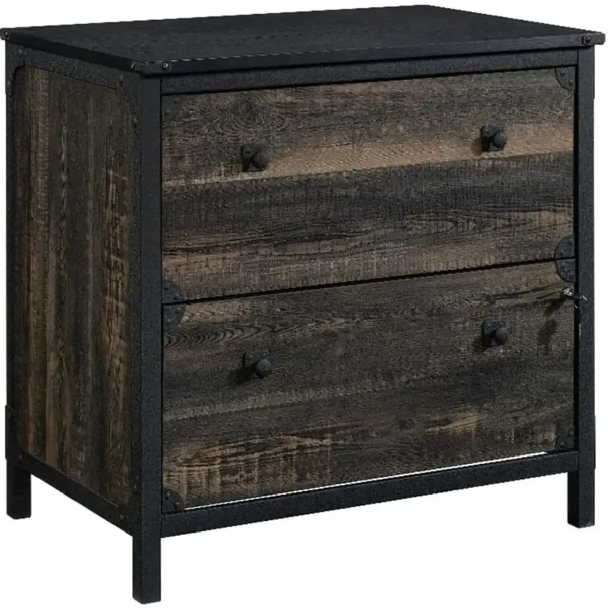 Sauder 2-Drawer Lateral File Cabinet in Carbon Oak