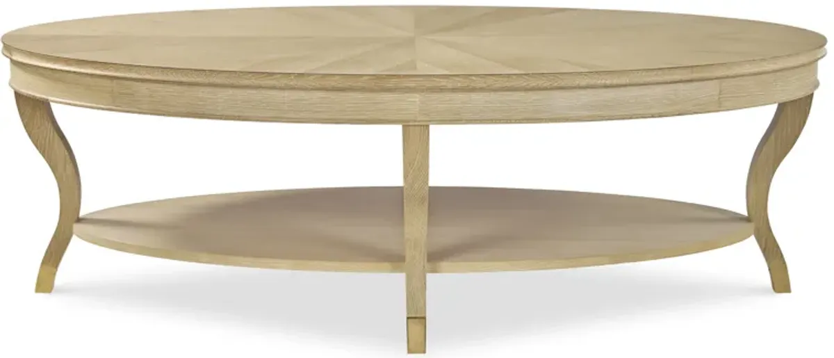 Stocked Oval Cocktail Table