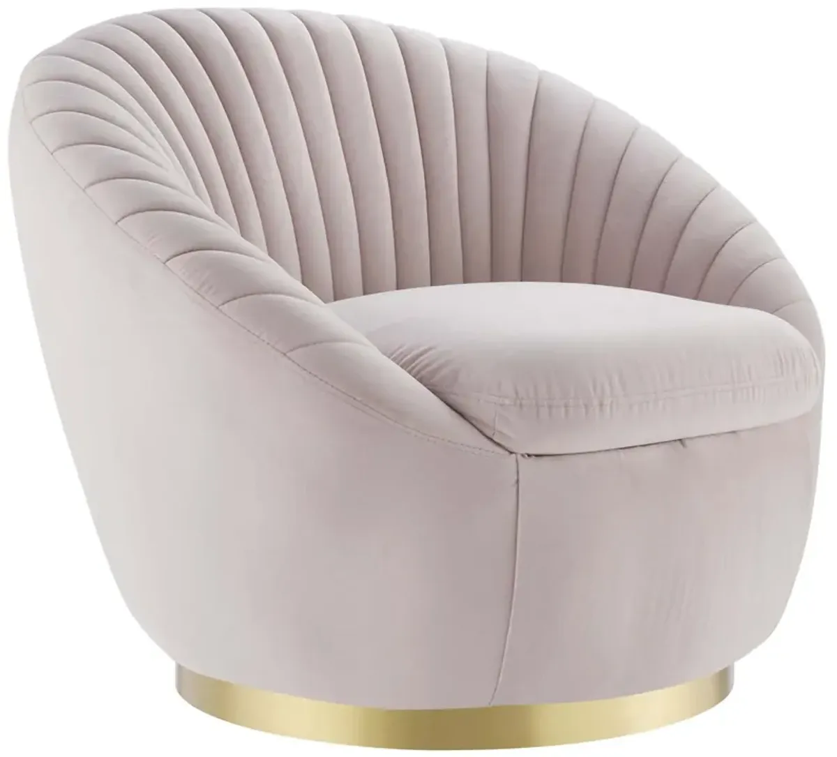 Whirr Tufted Performance Velvet Swivel Chair