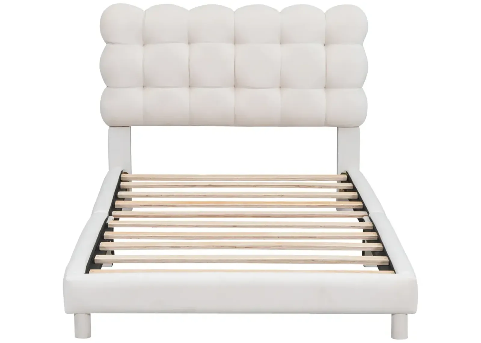 Merax Modern Upholstered Platform Bed with Headboard