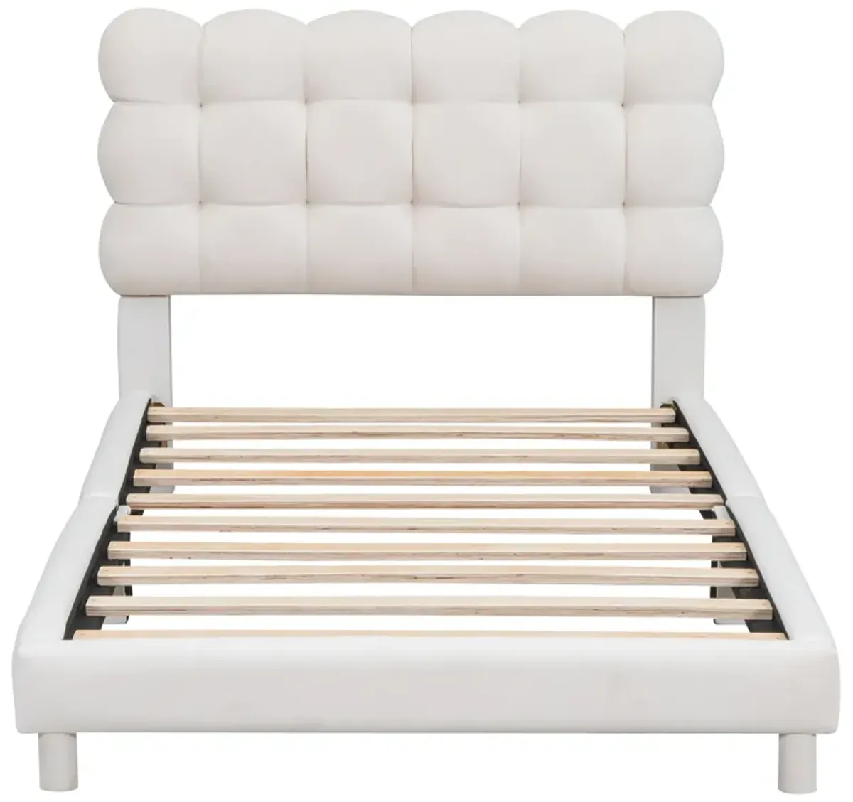 Merax Modern Upholstered Platform Bed with Headboard