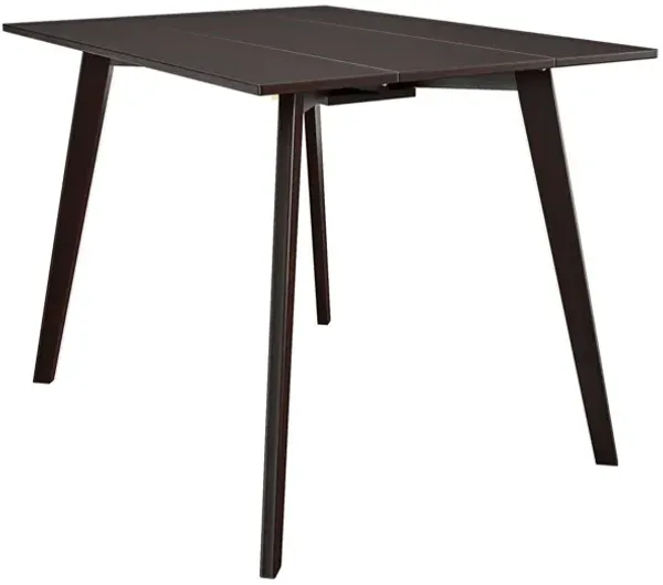 COSCO 30" x 48" Wooden Drop Leaf Multi-Purpose Table, Dark Mahogany