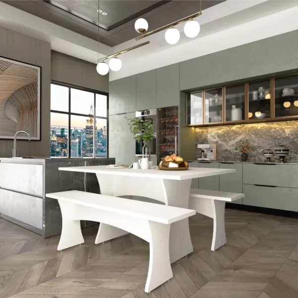 Coney White 3-Piece Dining Set