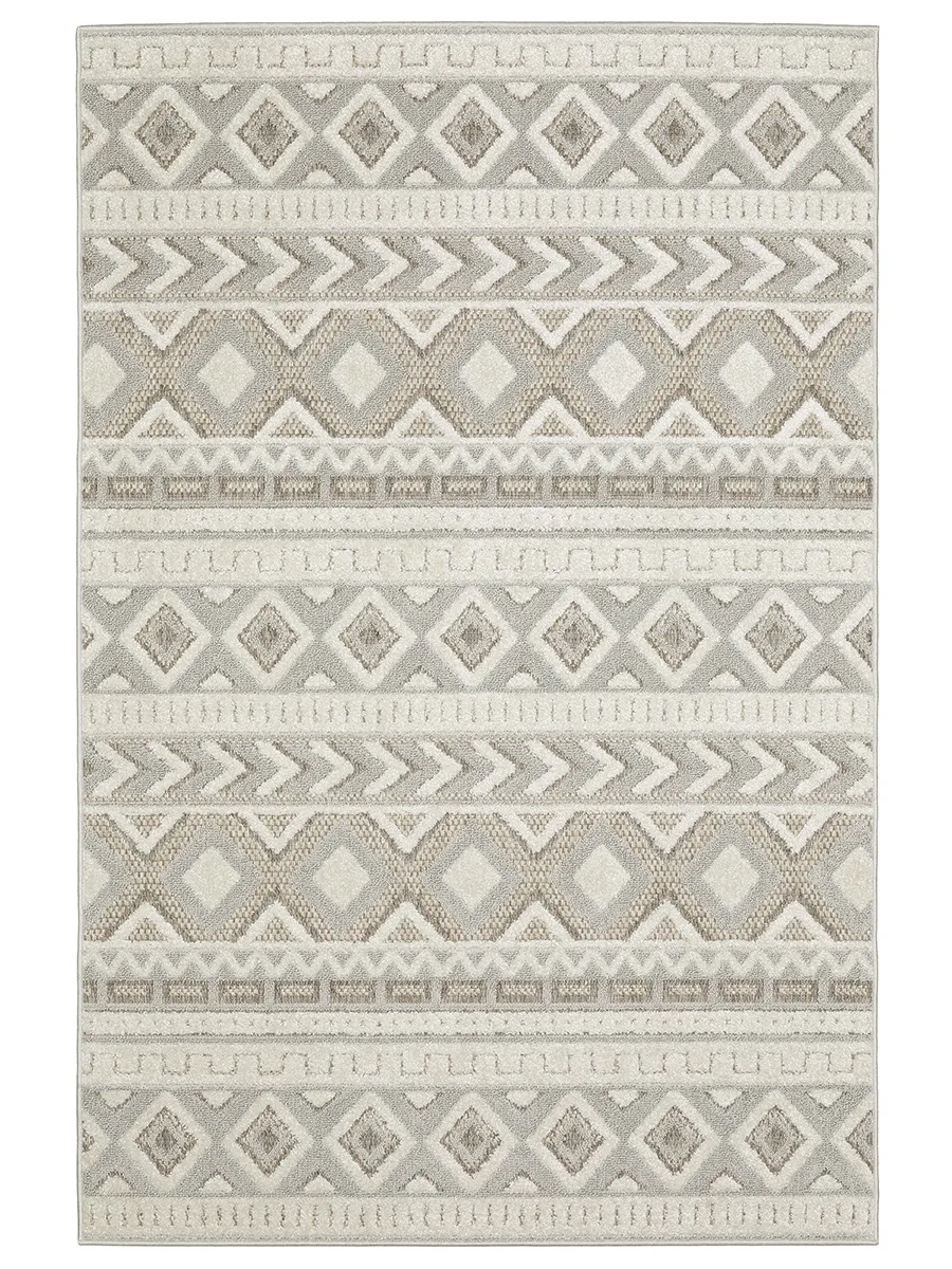 Tangier 3'3" x 5' Grey Rug