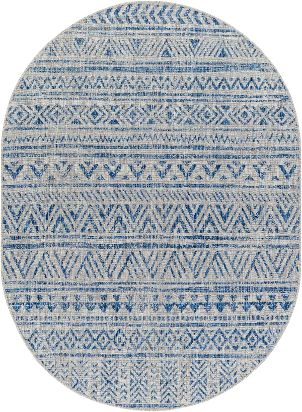 Eagean EAG-2347 7'10' Round Blue Rug