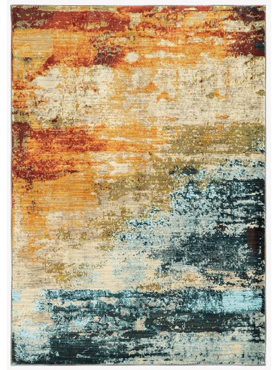 Sedona 5'3" x 7'6" Blue Rug