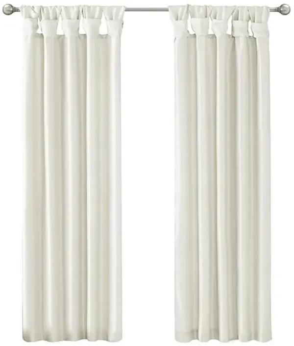 Belen Kox Emilia White Twisted Tab Lined Window Panel, Belen Kox